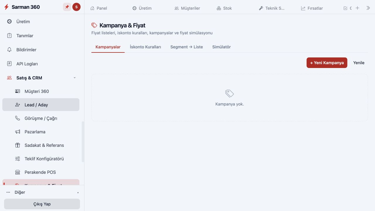 Toptan Satış & B2B — Kampanya & Fiyat