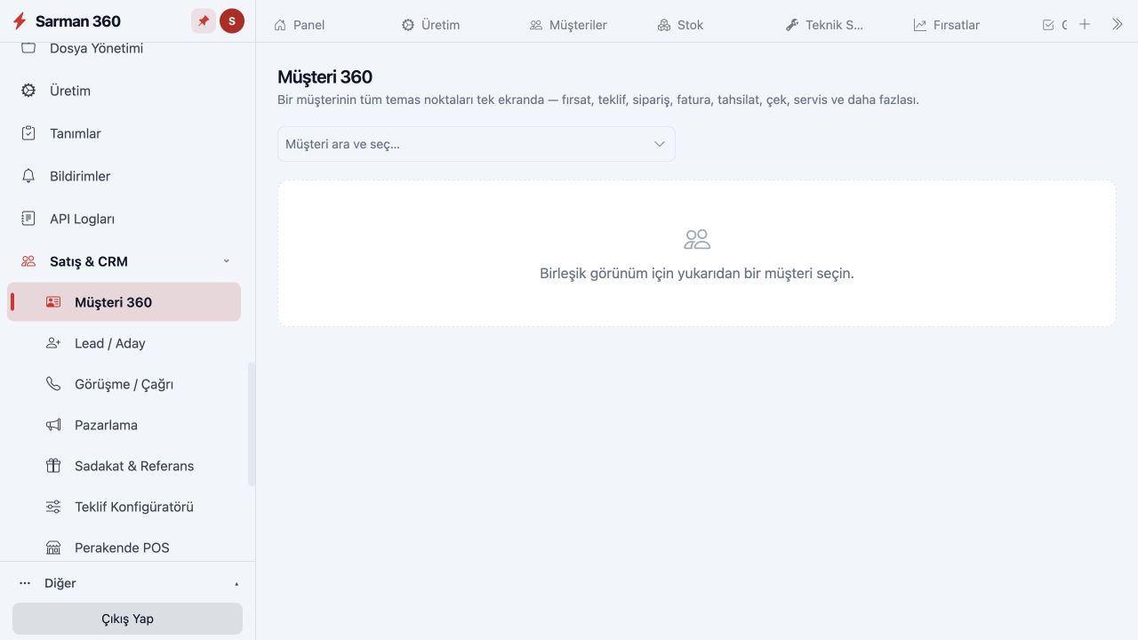 Abonelikle Çalışan İşletmeler — Müşteri 360