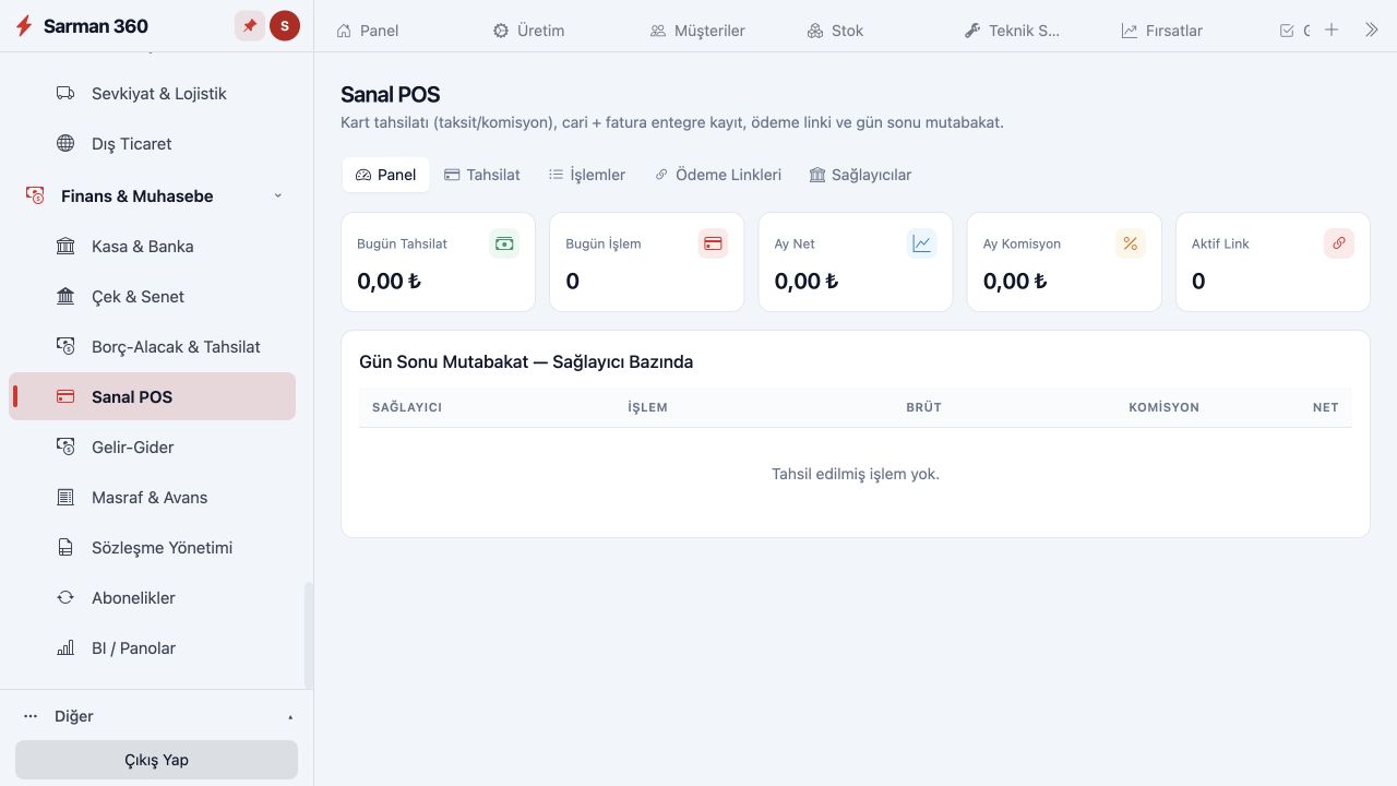 Abonelikle Çalışan İşletmeler — Sanal POS