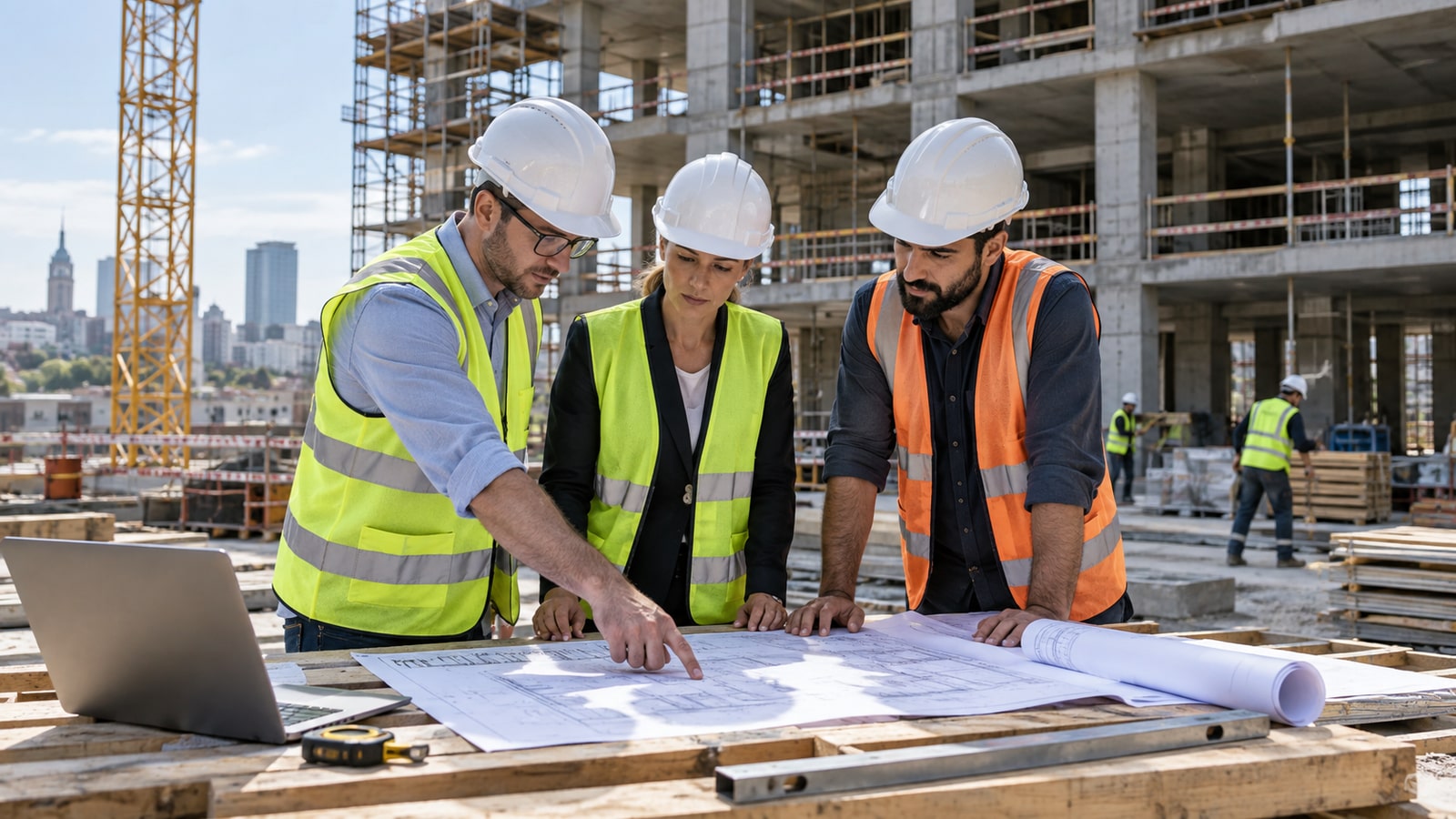 Bir projenin planını ve detaylarını birlikte değerlendiren ekip