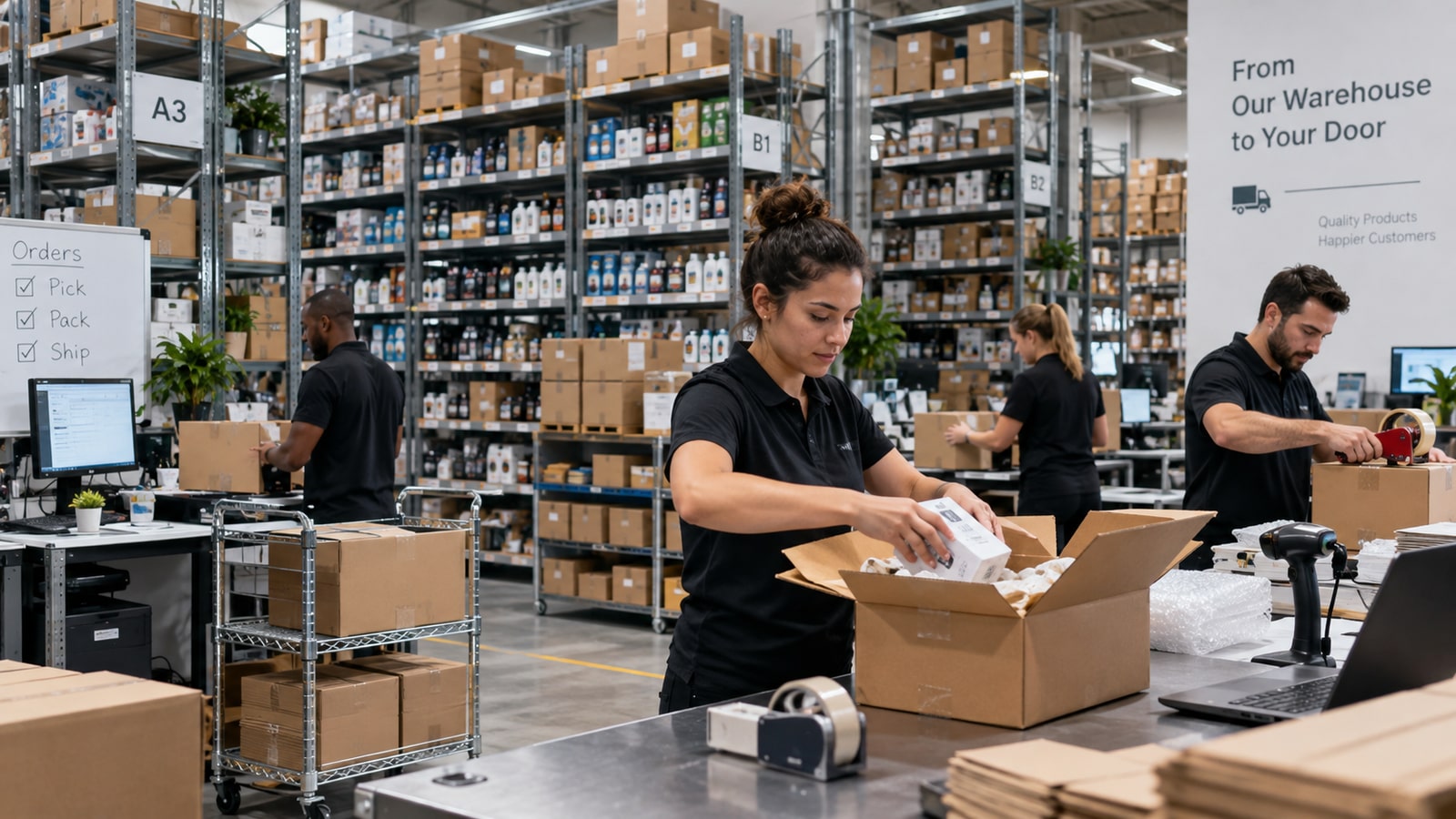 Dijital mağazasının sipariş ve ürün süreçlerini yöneten e-ticaret ekibi